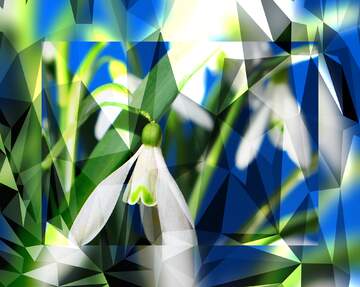 FX №207954 Spring flower  polygonal background