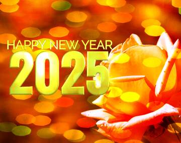 FX №207872 Pink rose happy new year 2025