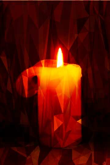FX №207301 Burning candle polygonal background