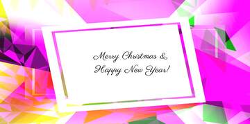 FX №207136 Beautiful inscription Merry Christmas and Happy New Year! triangles Polygon template geometrical