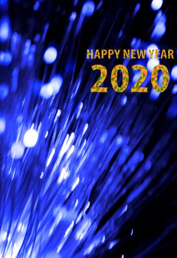 FX №207209 happy new year 2020 Optical fiber blue