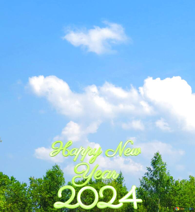 Background of beautiful nature happy new year 2024 №25060