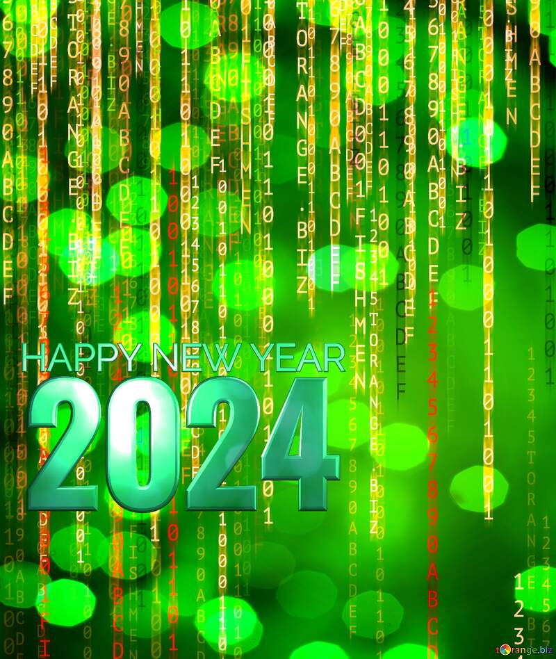 matrix style happy new year 2023 background №49671