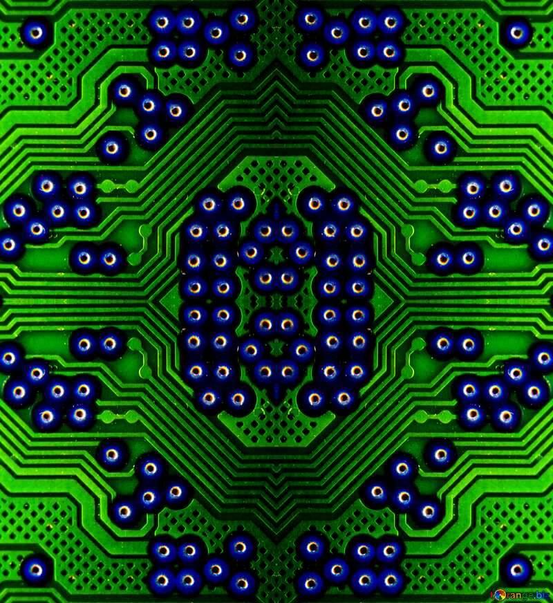 Green  motherboard computer chip electronic  pattern №51569