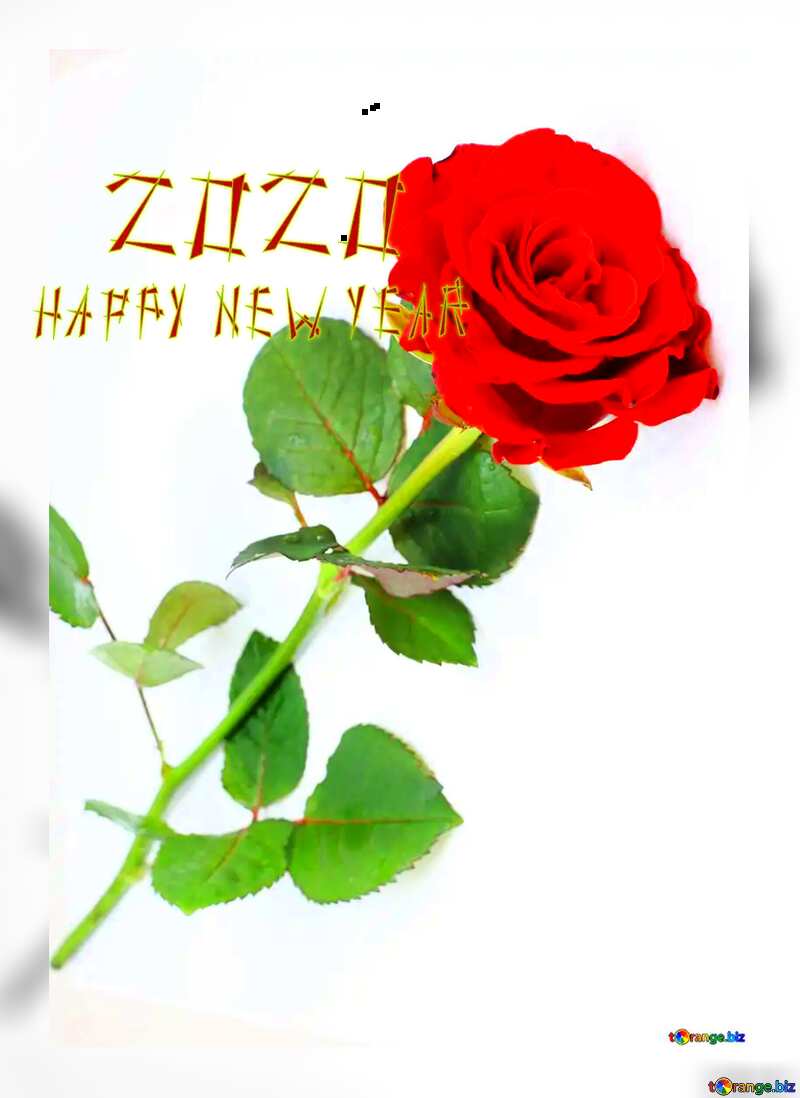 Red beautiful rose happy new year 2020 №16891