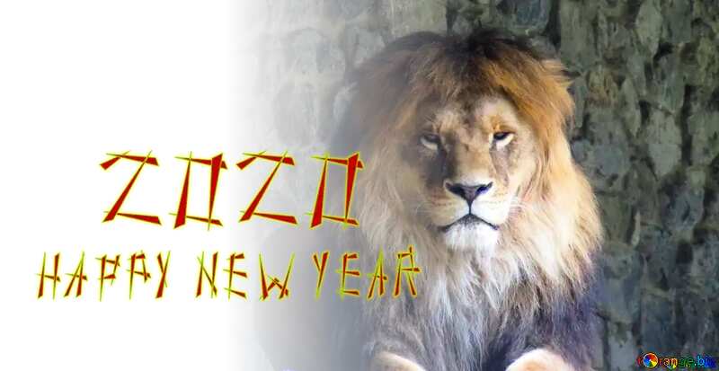 A lion happy new year 2020 №44974
