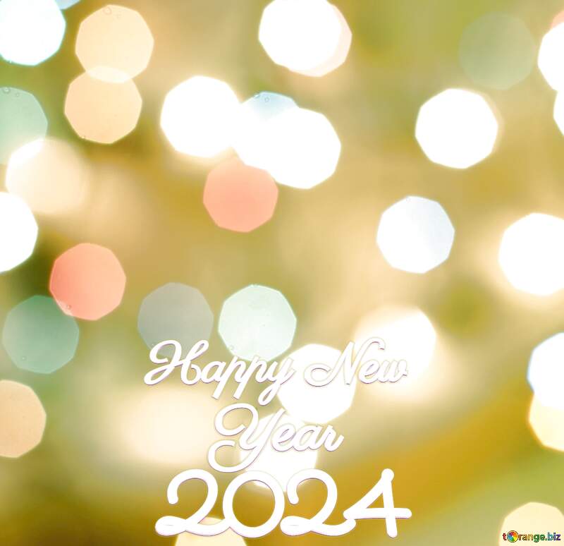 Christmas background Bokeh  lights  happy new year 2024 №24617