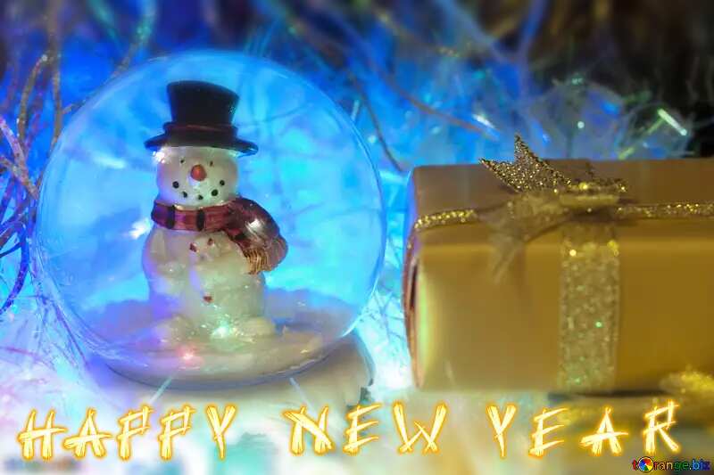 happy new year snowman and gifts №6545