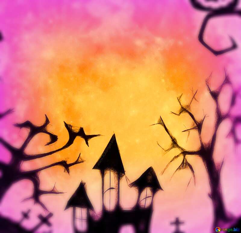 Halloween clipart colors blur frame №40469