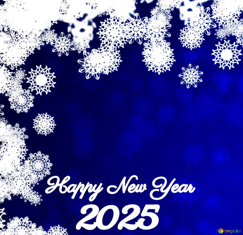 New year background with snowflakes happy new year  2025 №40728