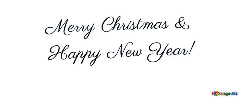 Beautiful inscription Merry Christmas and Happy New Year! №49656