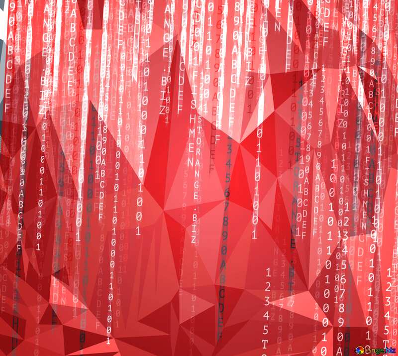 Digital enterprise matrix style background geometrical  red №49671