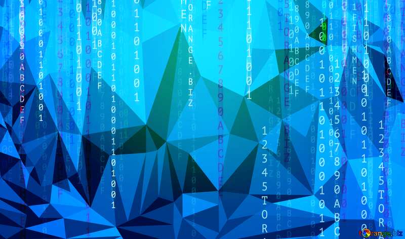 Digital enterprise matrix style background triangles blue geometrical №49671