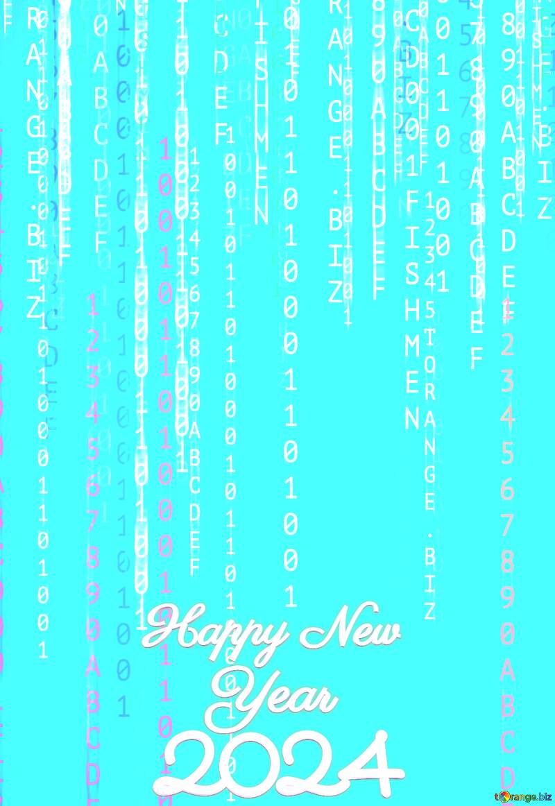 Digital enterprise matrix style background happy new year 2024 №49671