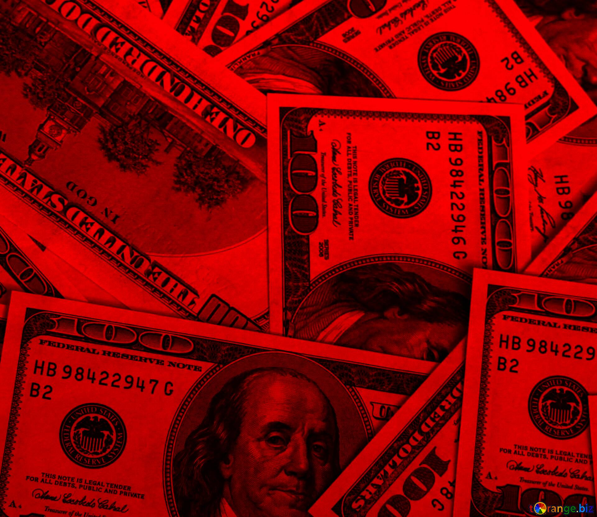 Dollars red background Download free picture №184117