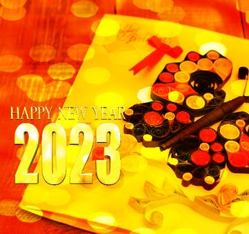 FX №208333 crafts card  quelling  happy new year 2023