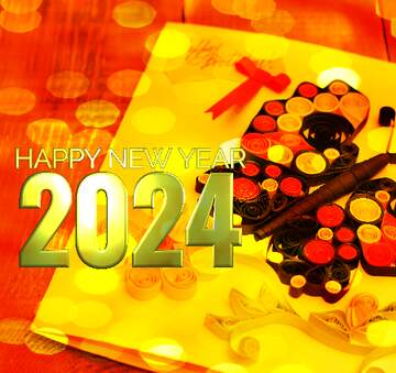 FX №208333 crafts card  quelling  happy new year 2024