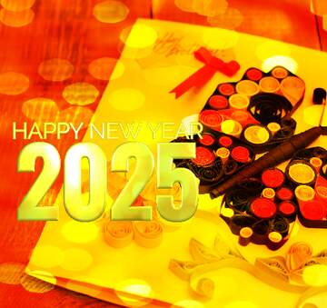 FX №208333 crafts card  quelling  happy new year 2025