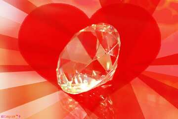 FX №208561 diamond rays red heart