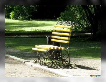 FX №208060 A seat in the park bench grey fuzzy border