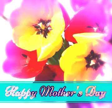 FX №208397 Bouquet of tulips  Happy Mother`s Day