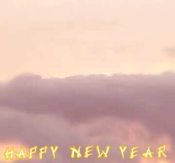 FX №208311 Sunset clouds sky happy  new year card