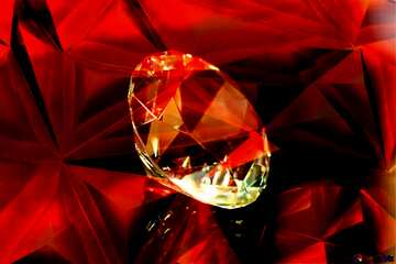 FX №208559 diamond Polygonal red metal