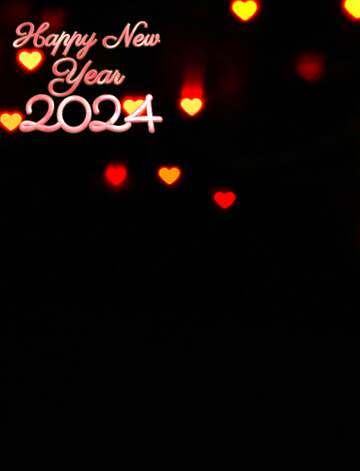 FX №208215 Lights hearts on dark background happy new year 2022