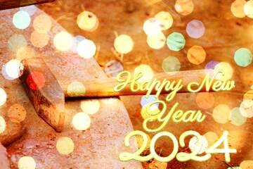FX №208583 Old hammer happy  new year 2024 christmas background