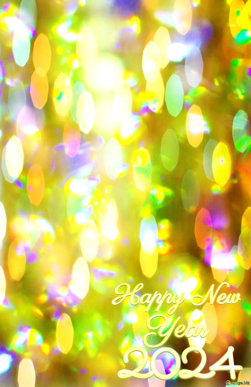 Color blurred background happynew year 2024 №48882