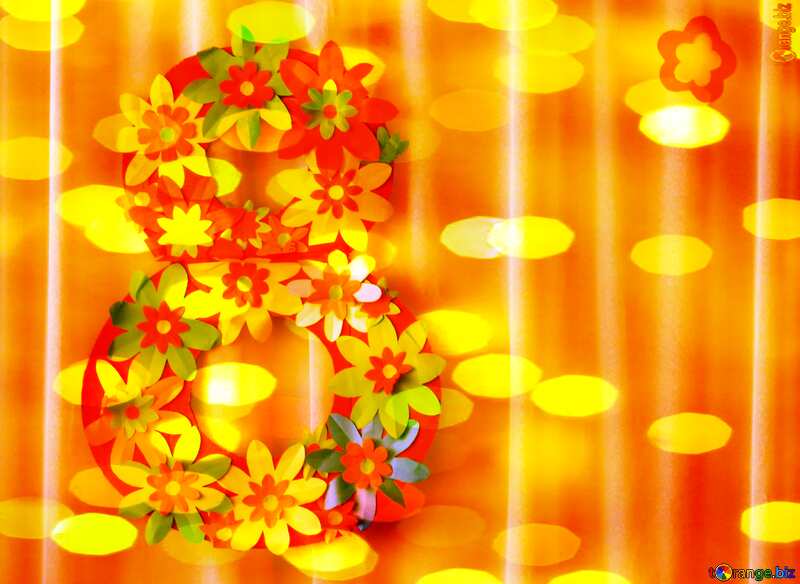 March 8th  bokeh background №22095