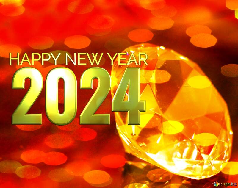happy new year 2024 diamond Christmas bokeh background №52795