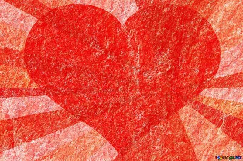 Granite. stone rays red heart background №1301
