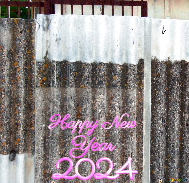 happy new year 2024 on  Fence №13973