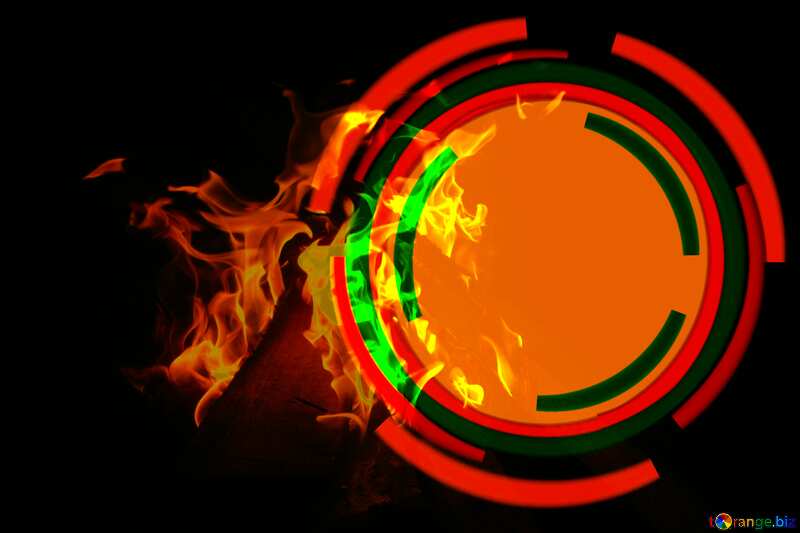 Infographics circle frame Fire №49680