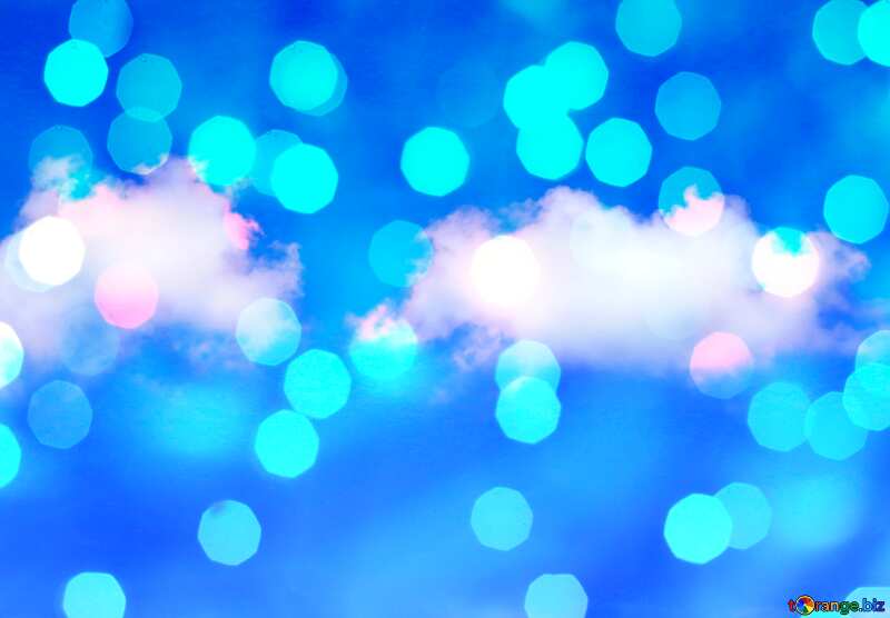 Two clouds bokeh  background №24737