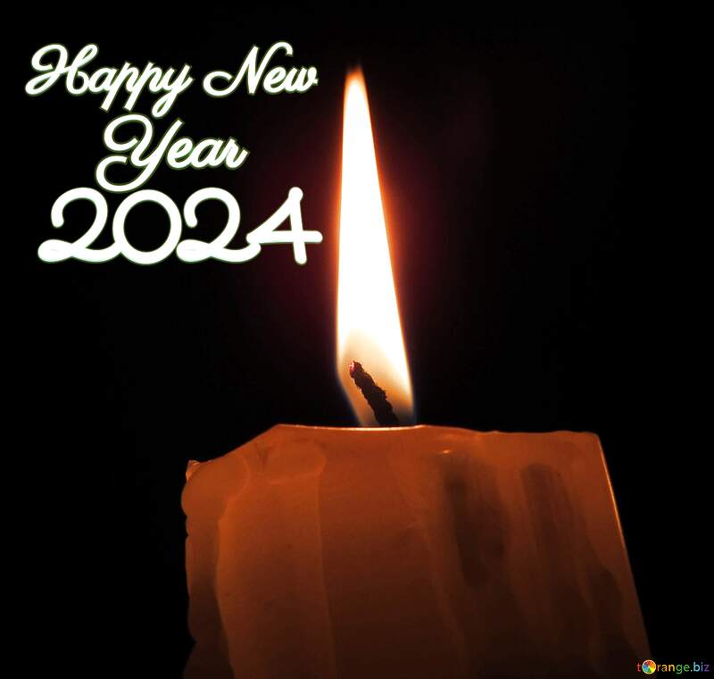 Candle happy new year 2024 №17416