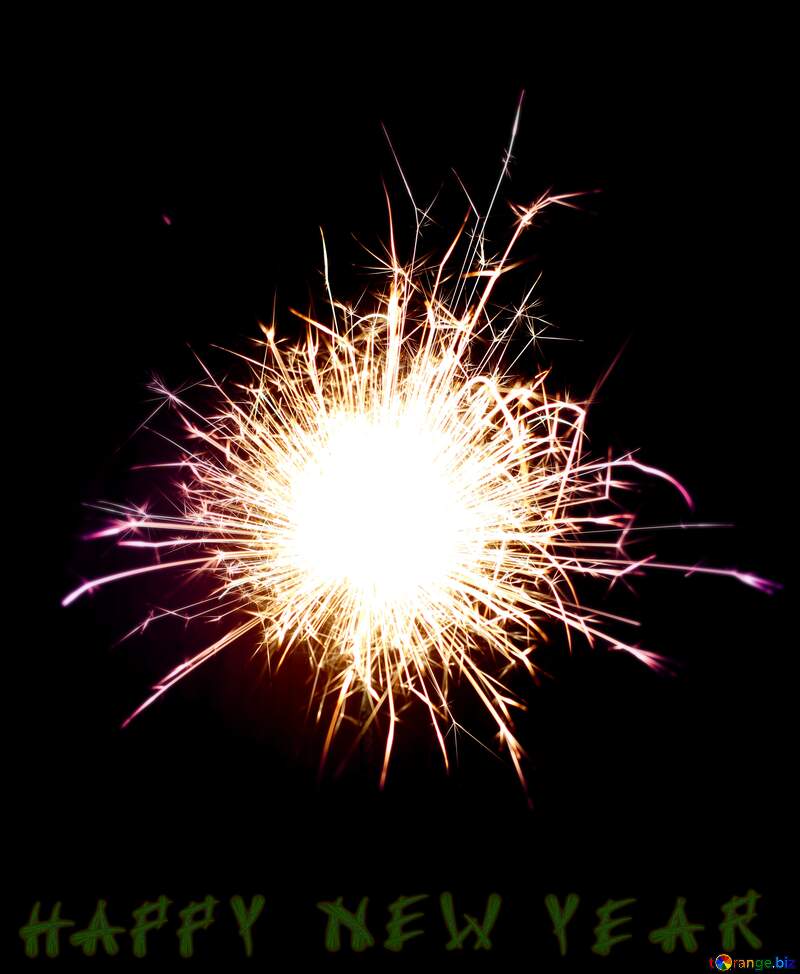 Sparkling fire happy new year №25723