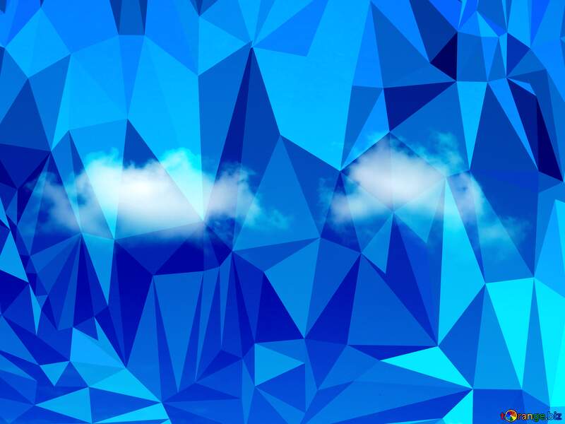 Two clouds polygon background №24737