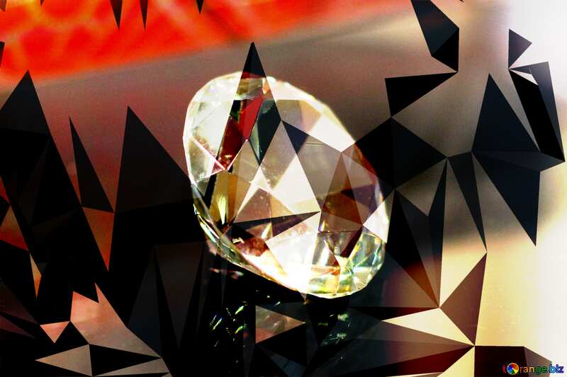 diamond Polygonal triangles techno background №52795