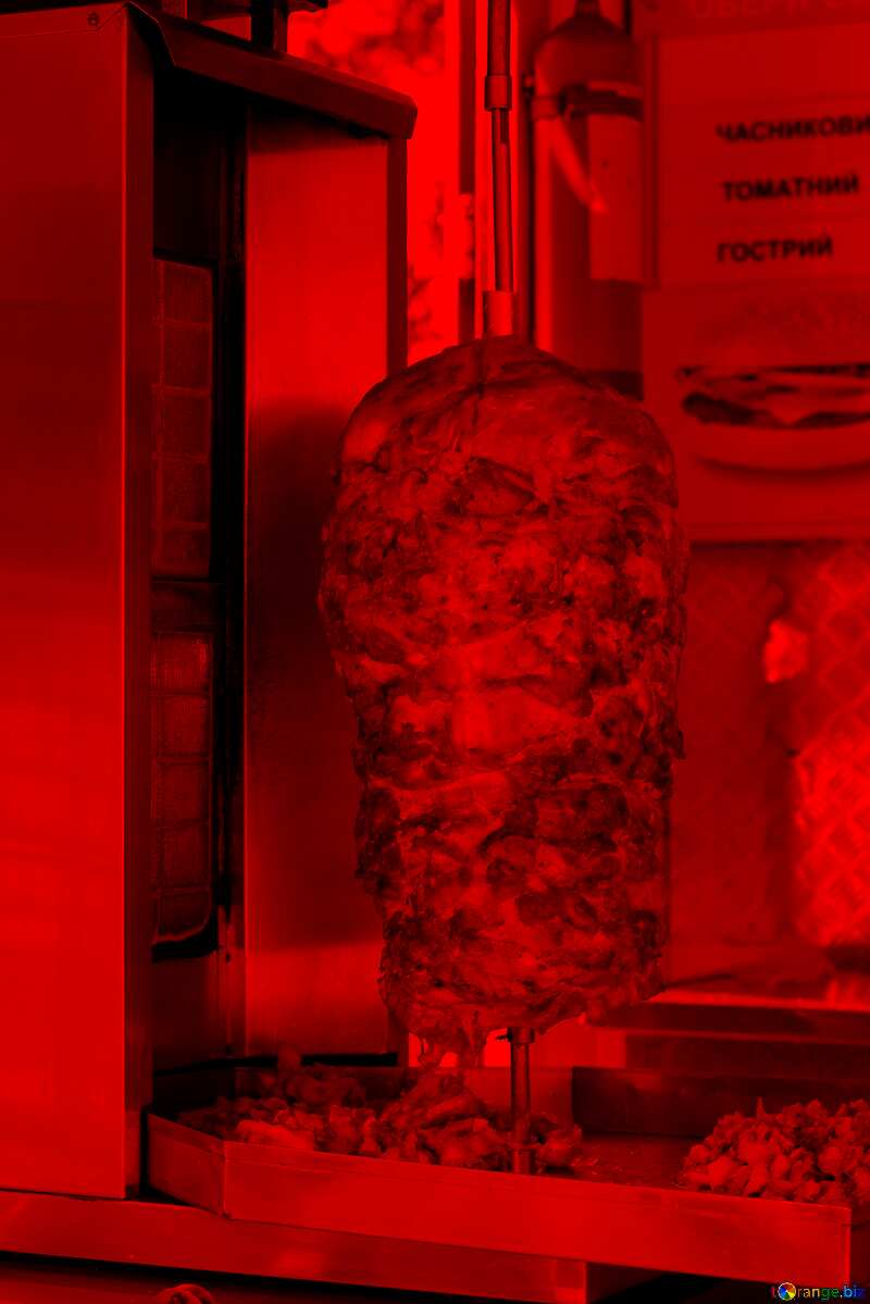 Shawarma red background №41765