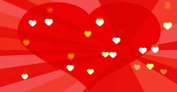 FX №209701 red heart background with hearts