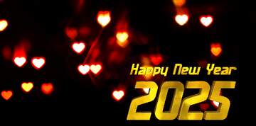 FX №209699 A dark background with hearts 2025 happy new year