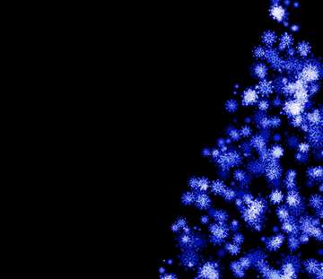 FX №209585 Clipart Christmas tree from snowflakes blue