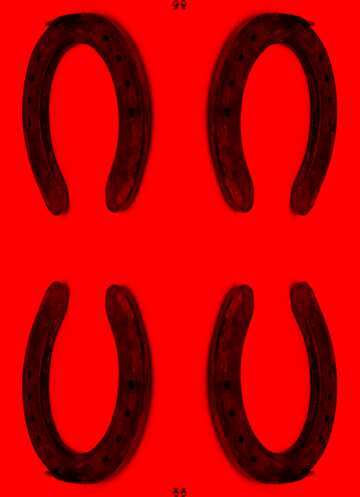 FX №209255 Horseshoe four red pattern
