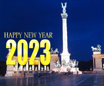 FX №209311 Hungary Budapest Heroes Square new happy year 2023