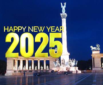 FX №209311 Hungary Budapest Heroes Square new happy year 2025