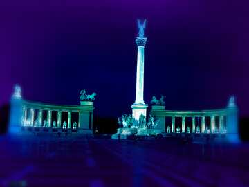 FX №209312 Hungary Budapest Heroes Square blur frame