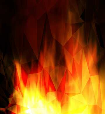 FX №209632 Background. Fire  Wall. polygonal triangles dark