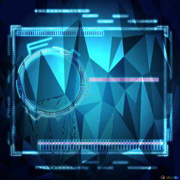 FX №209751 Polygonal Circular Glow Wave. Scifi Or Game Background